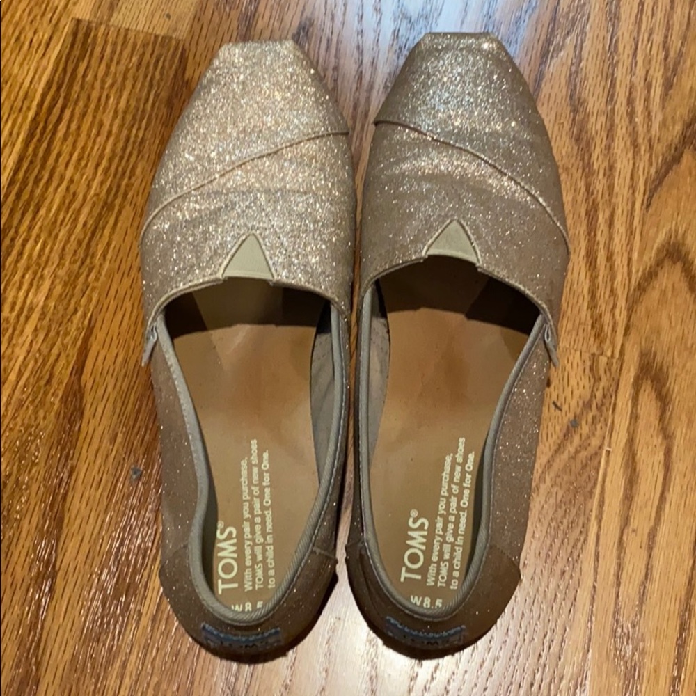 Toms - blush pink glitter